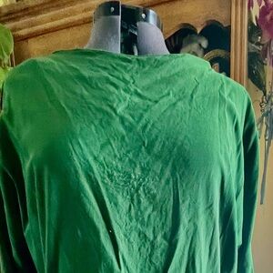Unique Vintage Forest Green V-Neck dress